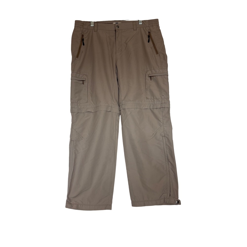 REI Sahara Convertible Cargo Hiking Pants Tan Women 16 PET UPF 50+ Gorpcore